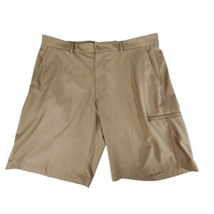 Pebble Beach Performance Golf Shorts sz 38 XL Mens Beige Stretch Tech Athleisure